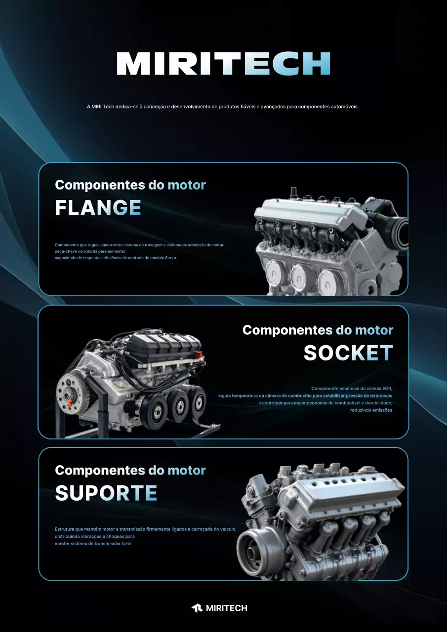 Anúncio de peças de carro modernas pretas
