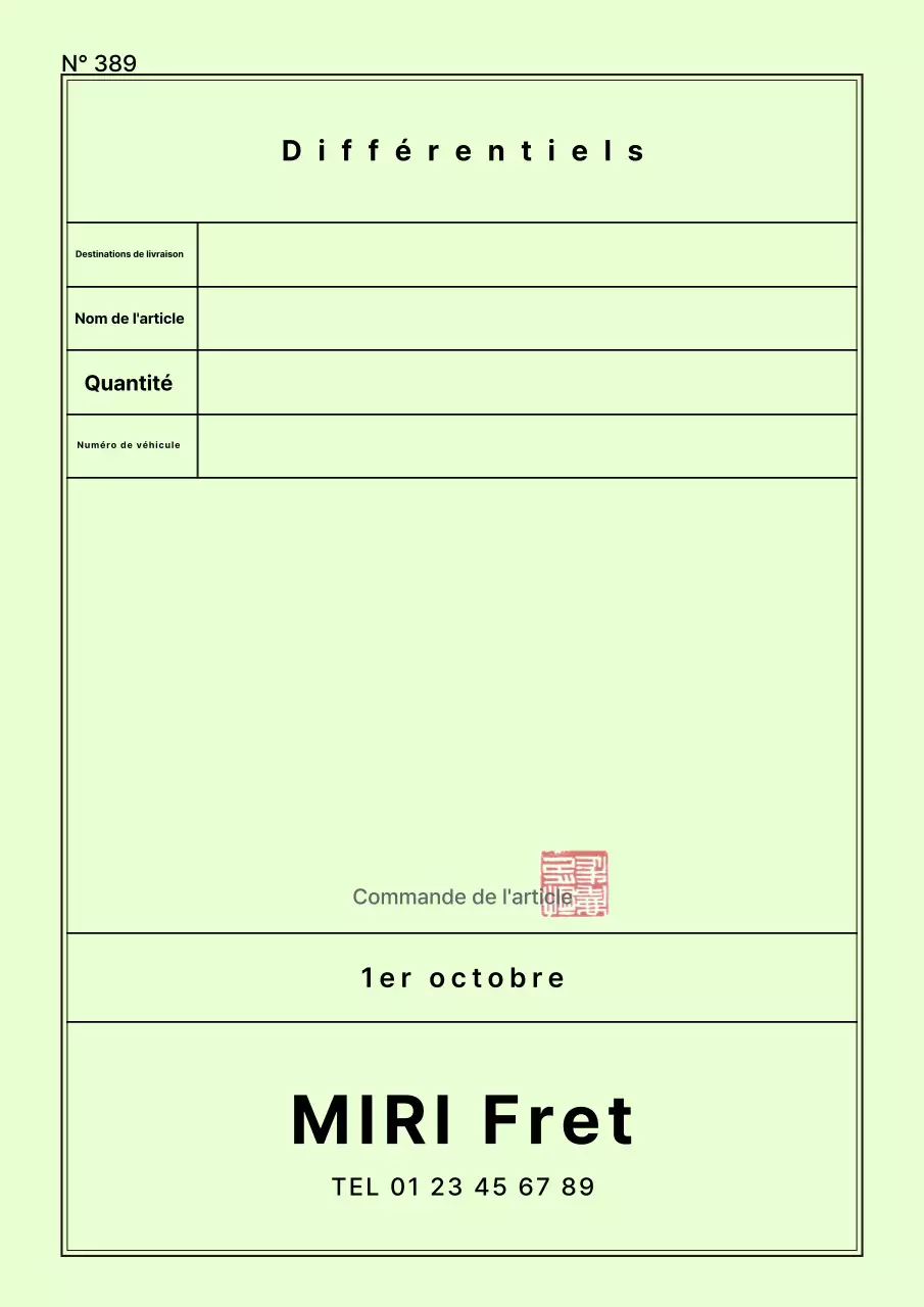 Une collection de modèles de documents logistiques de transport de marchandises blancs, soignés et ordonnés