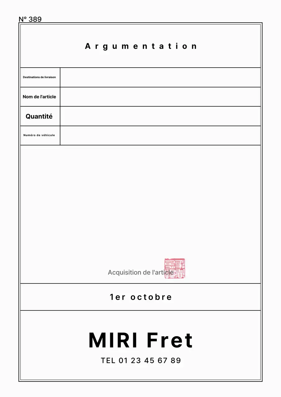 Une collection de modèles de documents logistiques de transport de marchandises blancs, soignés et ordonnés