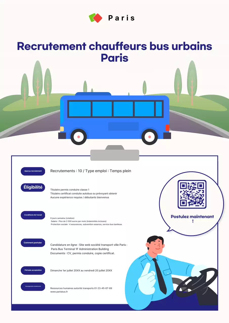 Avis de recrutement de chauffeur de bus Blue Clean City
