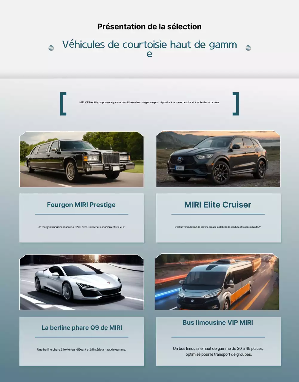 Promotion d'un service cérémoniel luxueux en bleu ciel