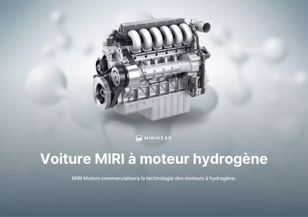 Communiqué de presse sur le moteur à hydrogène élégant bleu ciel