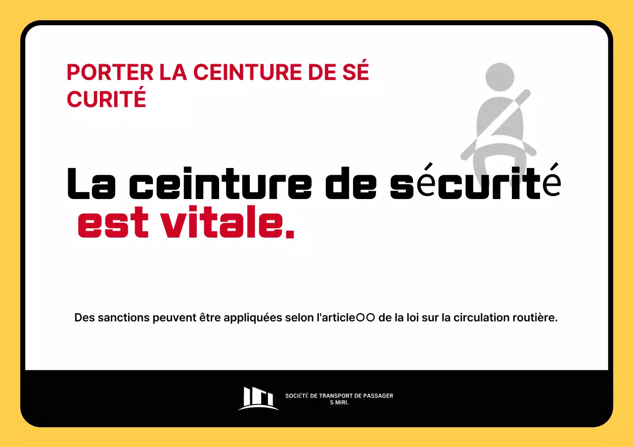 Guide simple sur le port de la ceinture de sécurité dans les bus interurbains jaunes et rouges