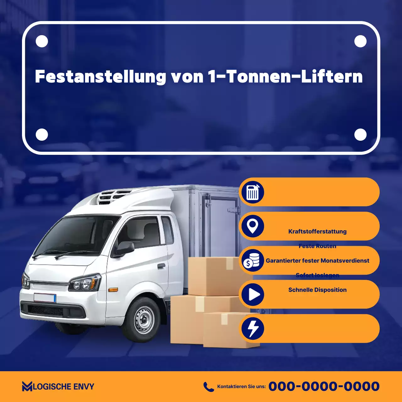 Blue Modern Stellenanzeige