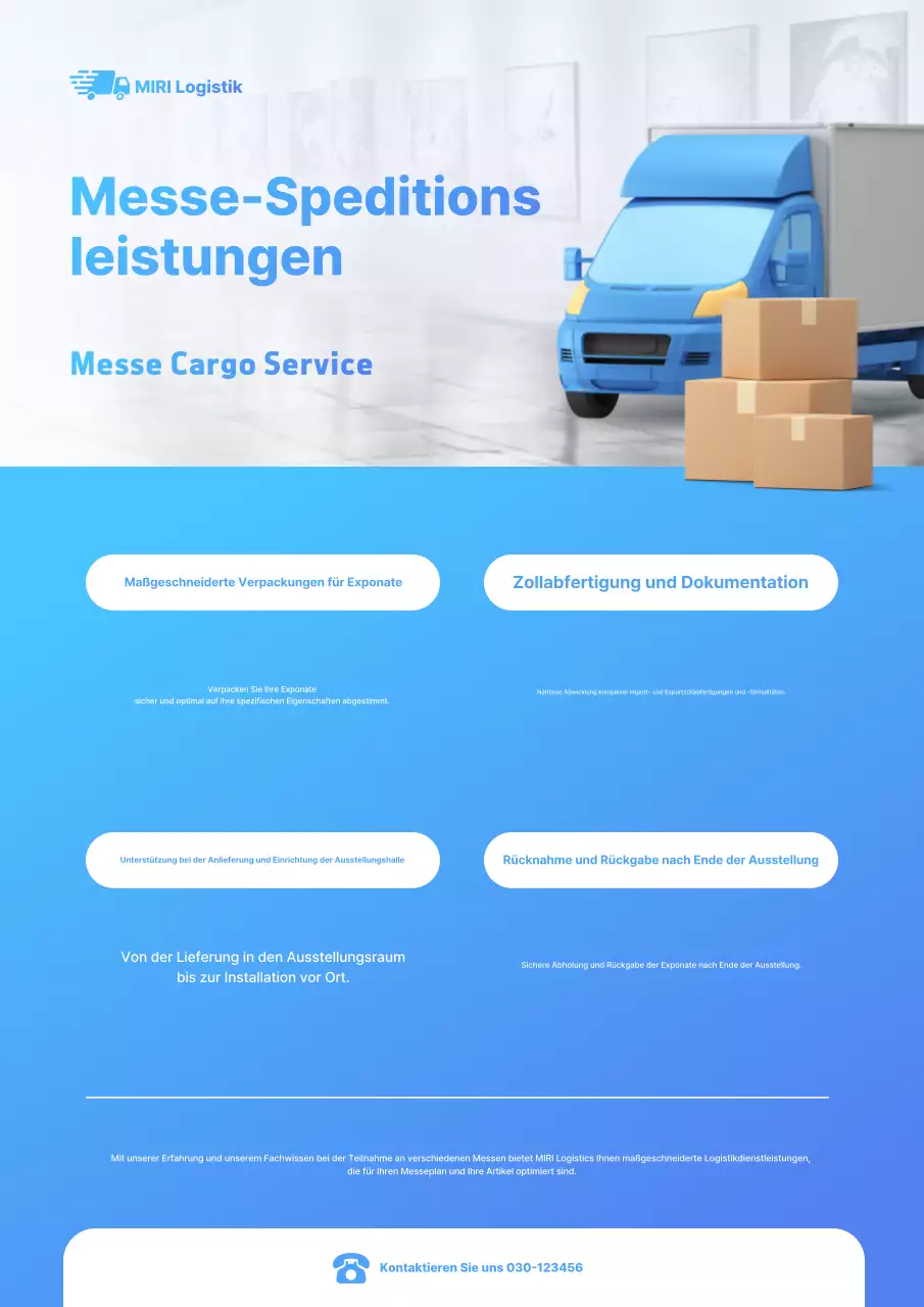 Blue Modern Ausstellungsführer