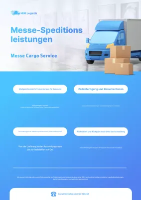 Blue Modern Ausstellungsführer