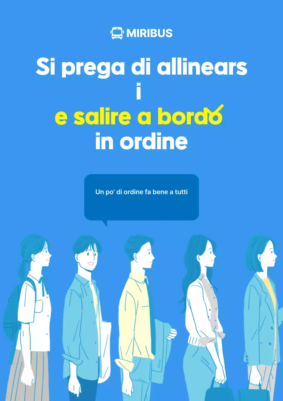 Campagna per la sicurezza dei trasporti pubblici Blue Simple