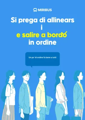 Campagna per la sicurezza dei trasporti pubblici Blue Simple
