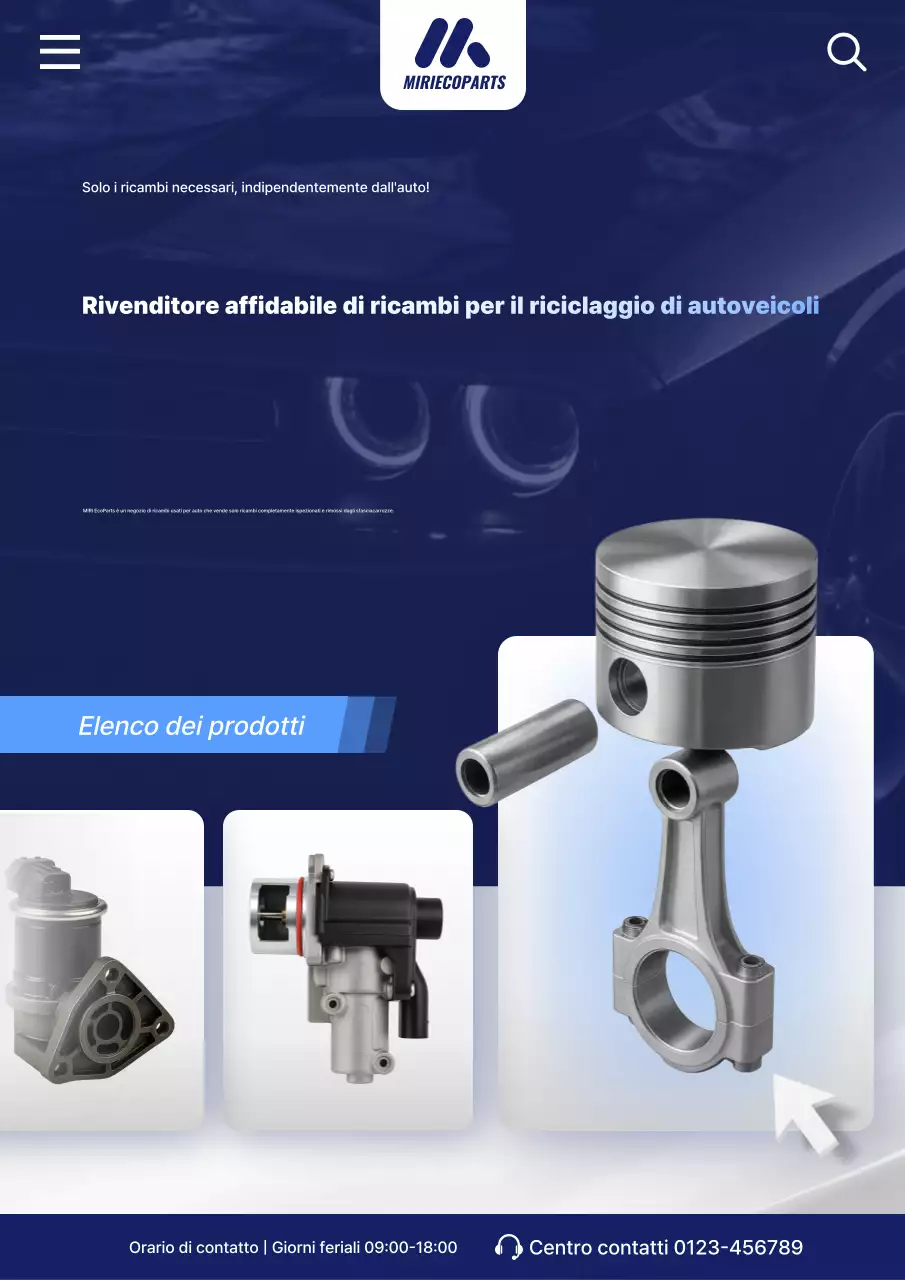 Pubblicità di Blue Modern Auto Parts