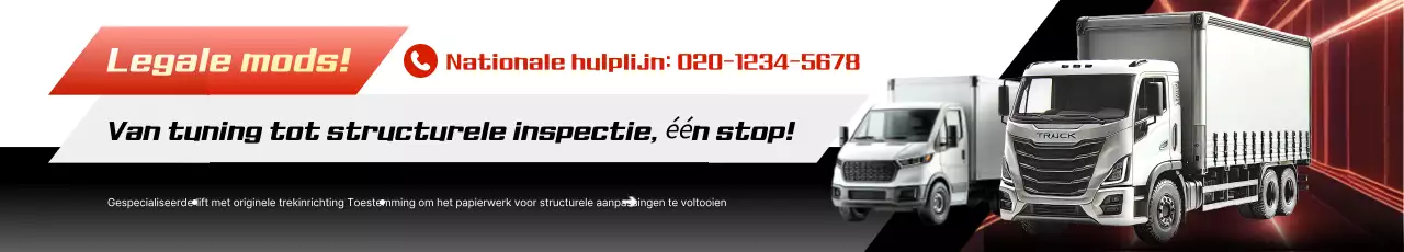 Rode moderne auto tuning advertentie