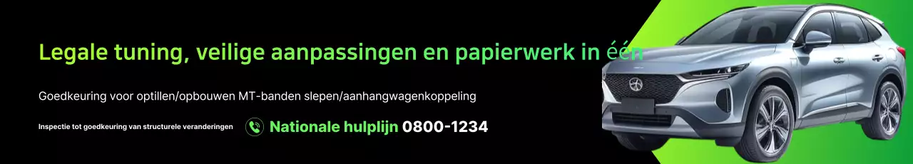 Groene moderne auto-advertentie