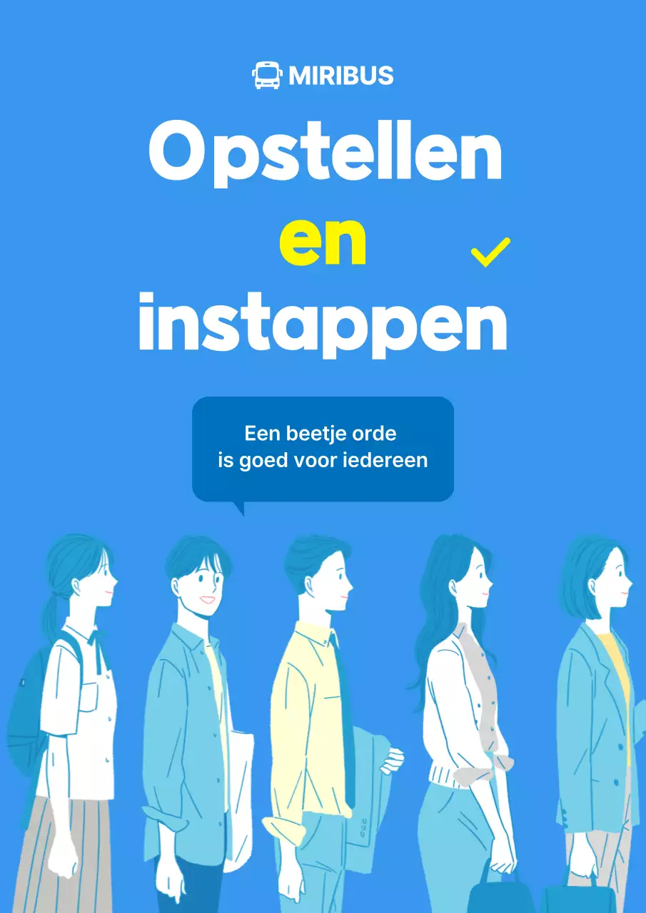 Blue Simple Campagne voor Veiligheid in het Openbaar Vervoer
