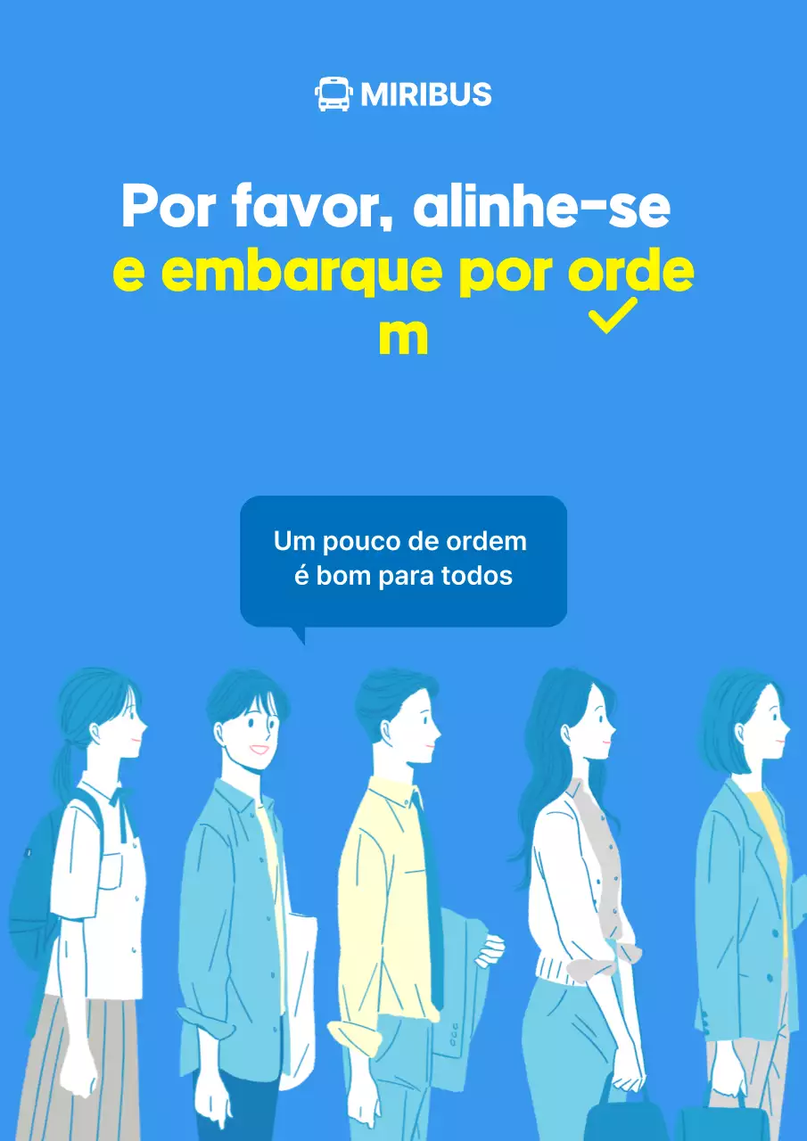 Campanha de Segurança no Transporte Público Blue Simple