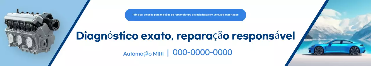 Anúncio de carro moderno azul