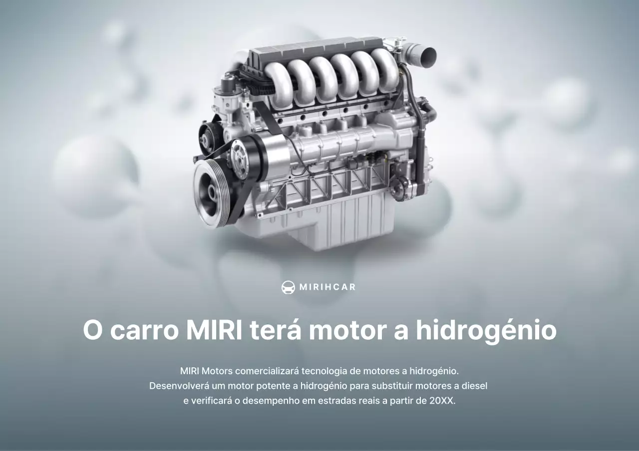 Informações sobre o comunicado à imprensa do motor de hidrogênio elegante azul-celeste