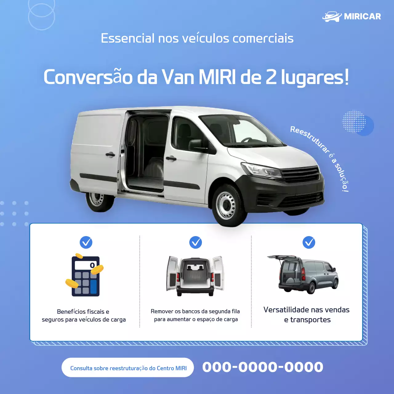 Anúncio de carro moderno azul modificado