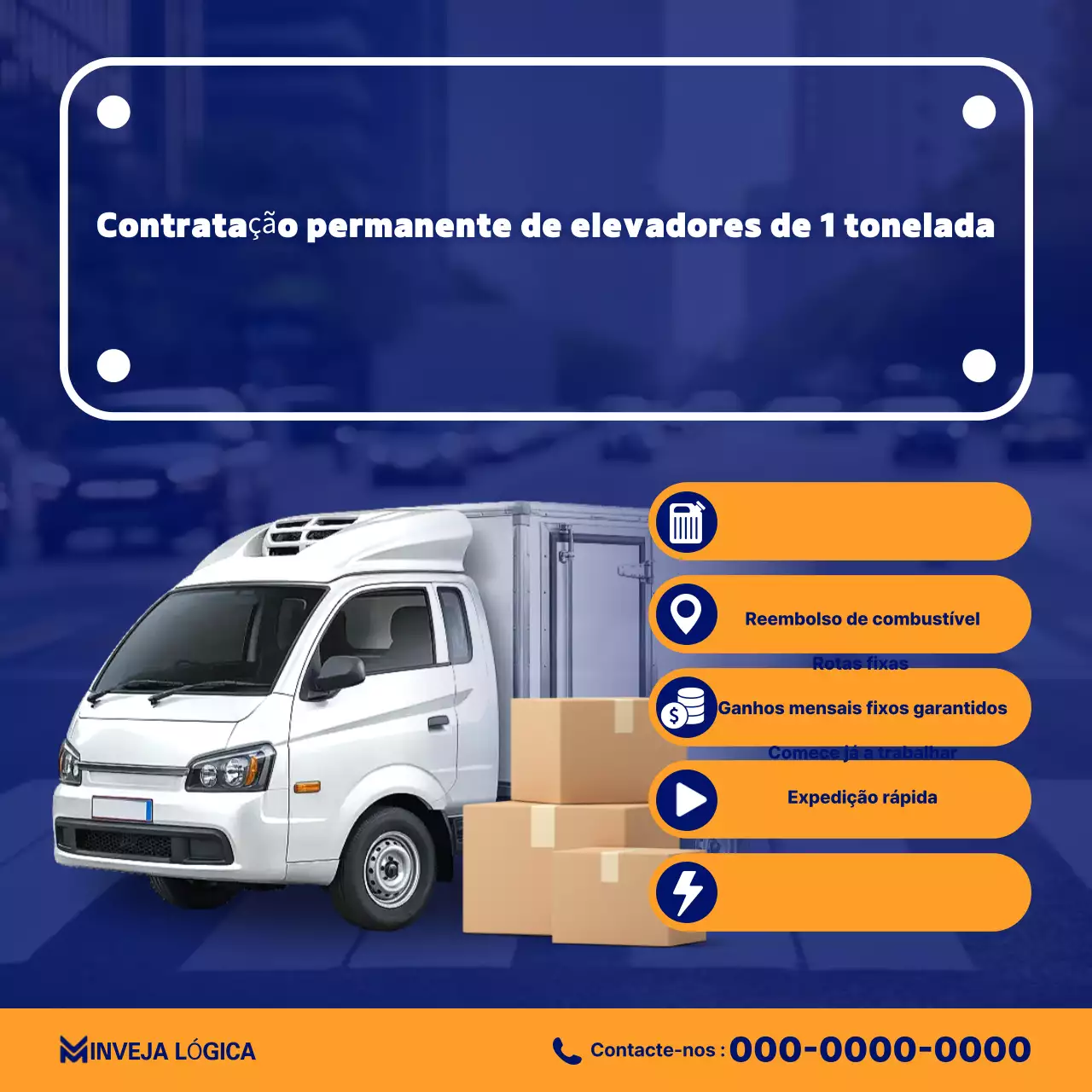 Anúncio de recrutamento moderno azul