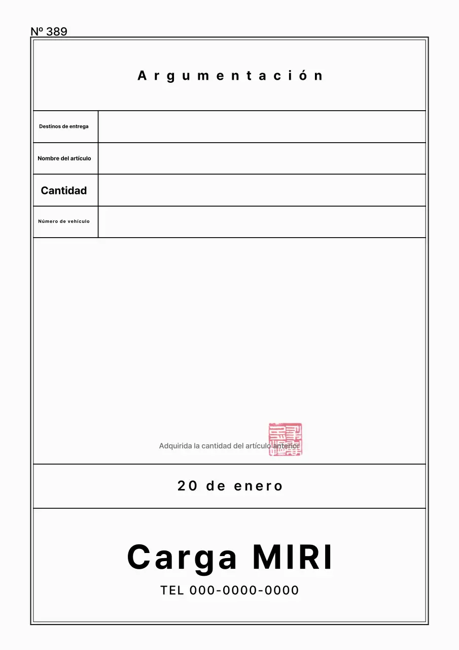 Una colección de plantillas de documentos logísticos de transporte de carga en blanco, limpias y ordenadas.