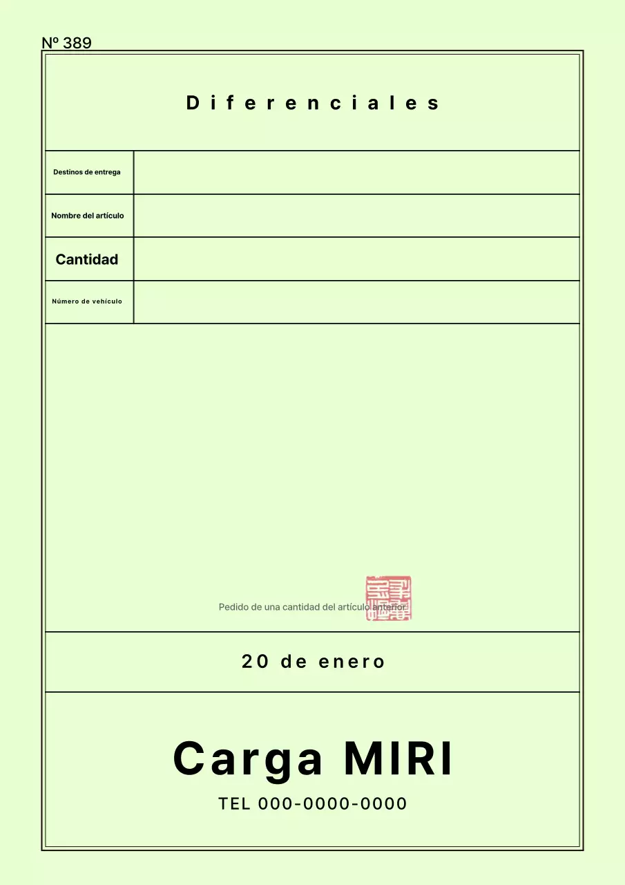 Una colección de plantillas de documentos logísticos de transporte de carga en blanco, limpias y ordenadas.