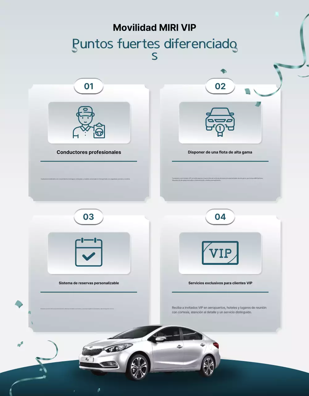 Promoción de servicio ceremonial de lujo en color azul cielo