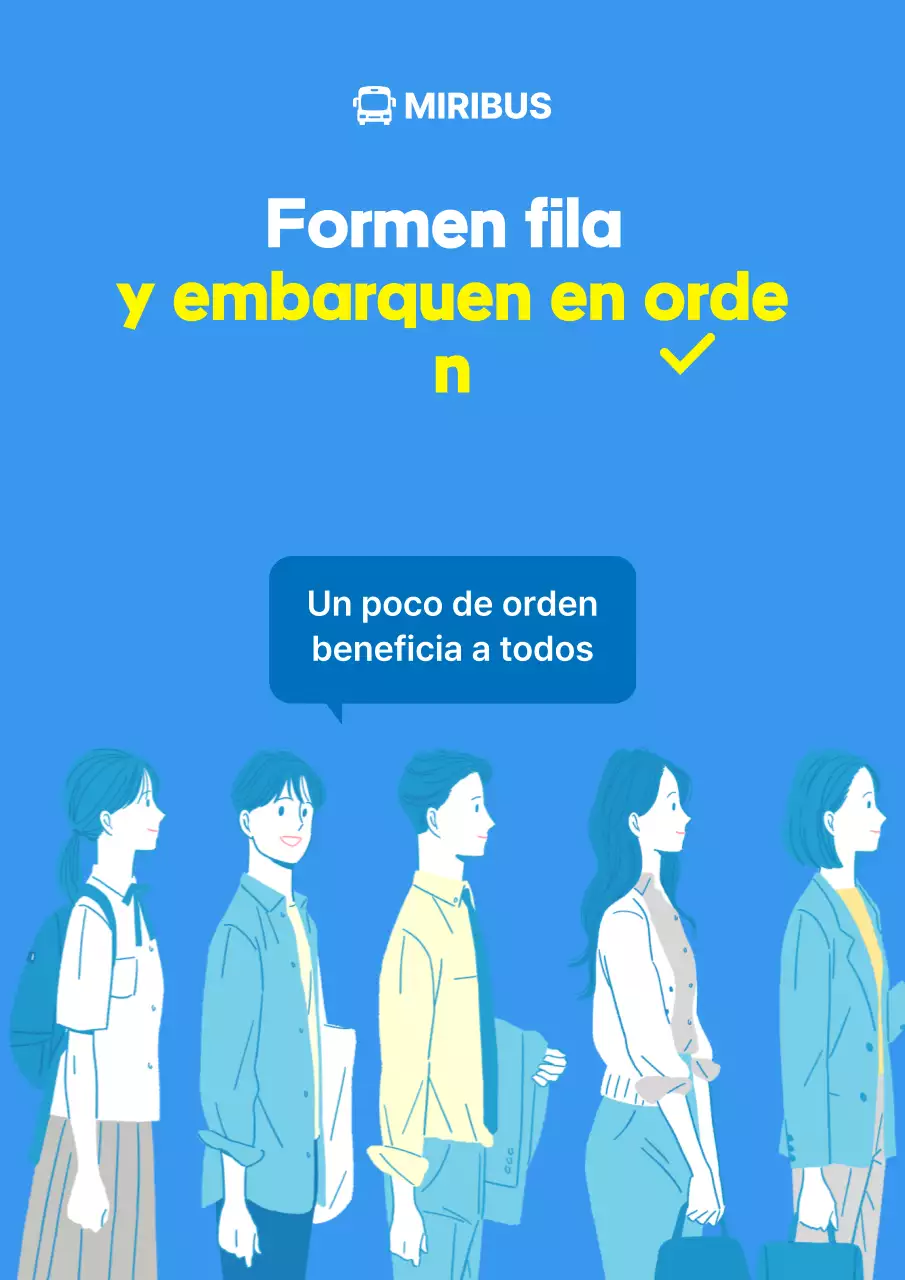 Campaña de seguridad en el transporte público Blue Simple
