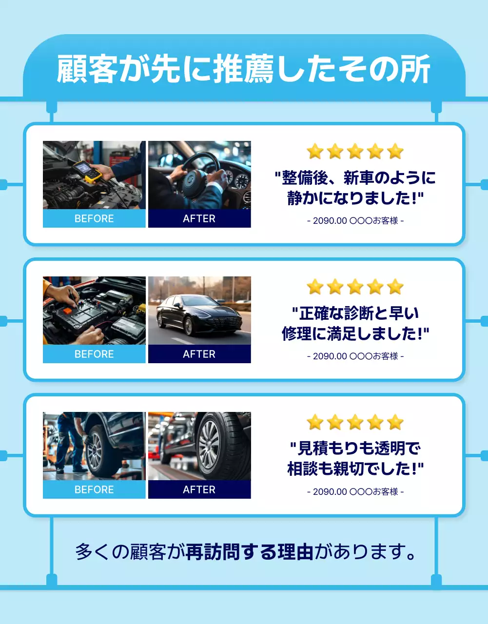 青 シンプル 自動車 看板