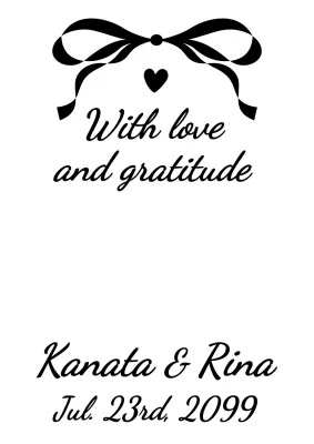 黒 シンプル 結婚式 イラスト切り文字シール