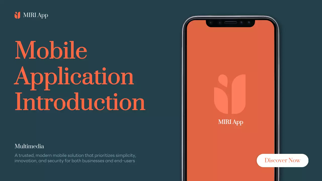 Orange Modern Mobile Application Presentation