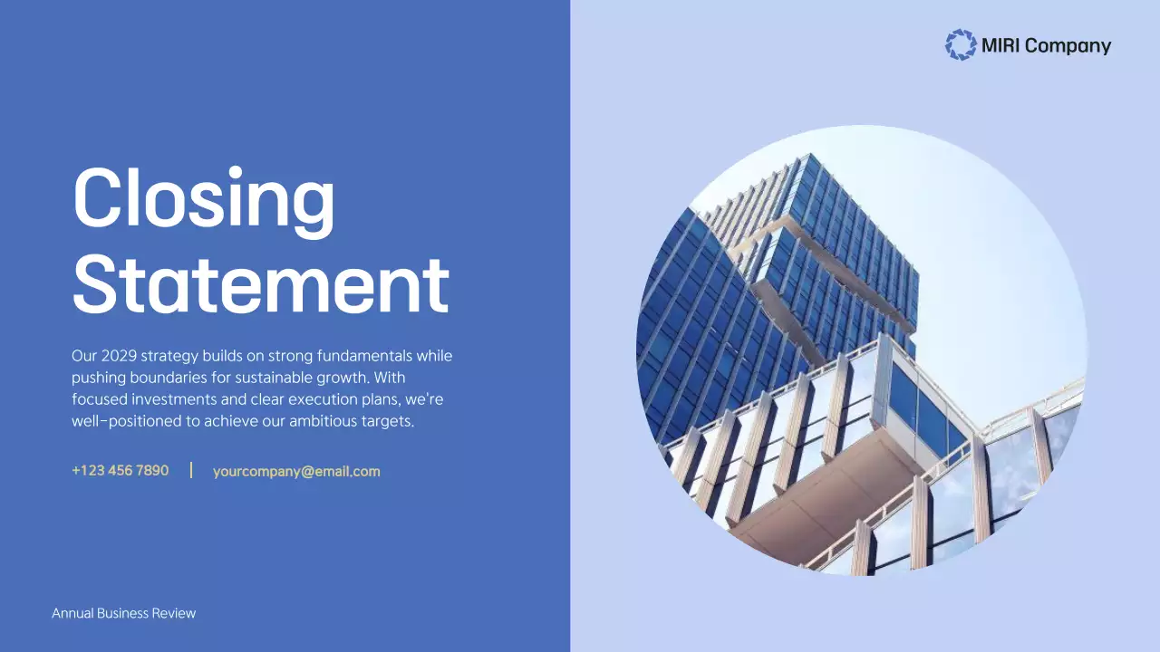 Blue Professional Business Report Presentation