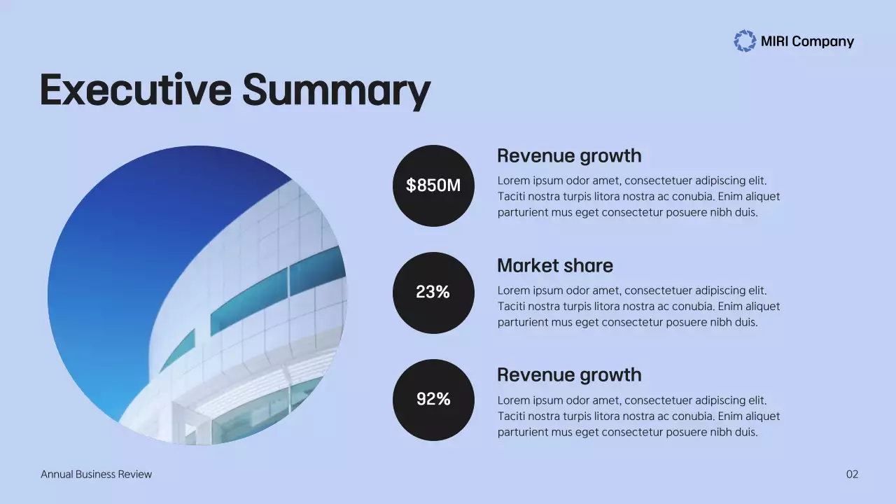 Blue Professional Business Report Presentation