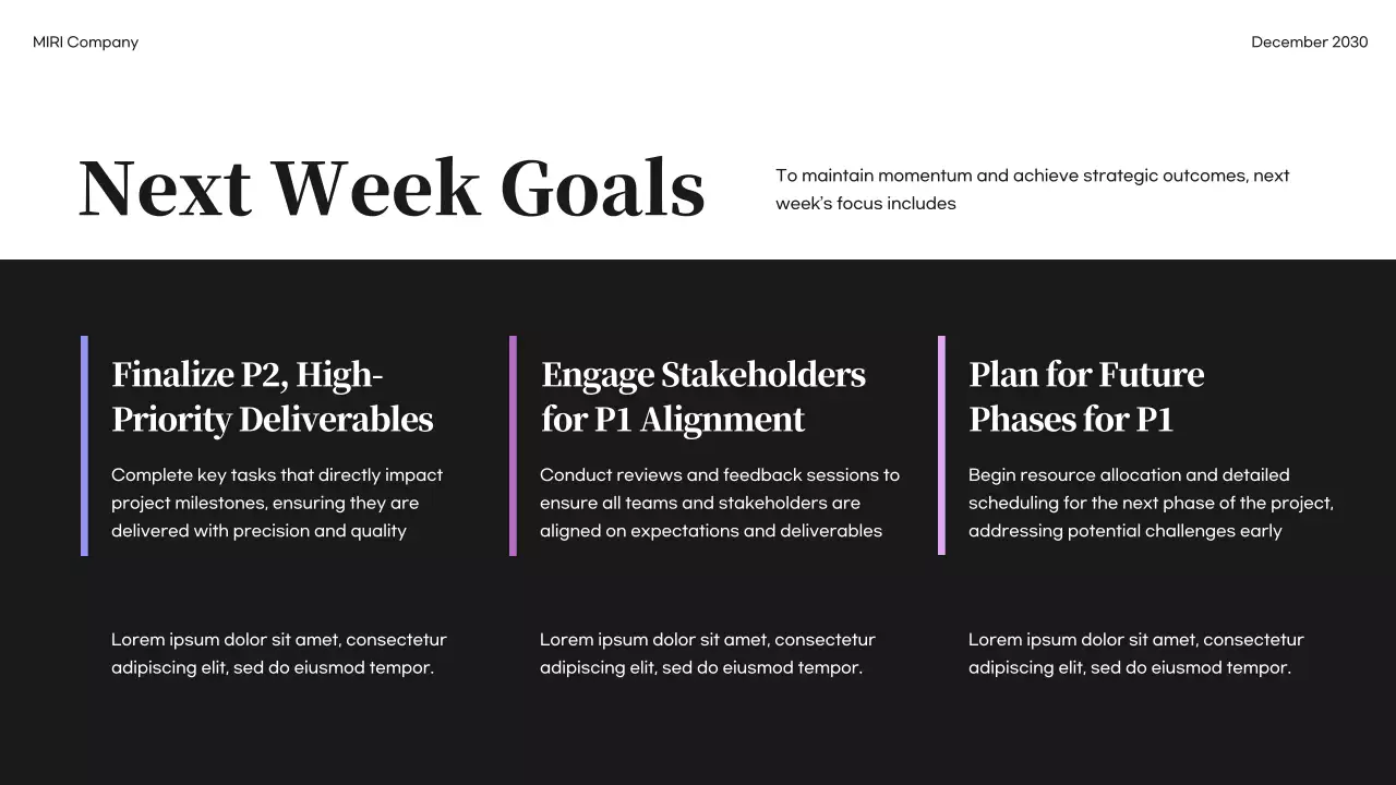 Black Modern Business Report Presentation