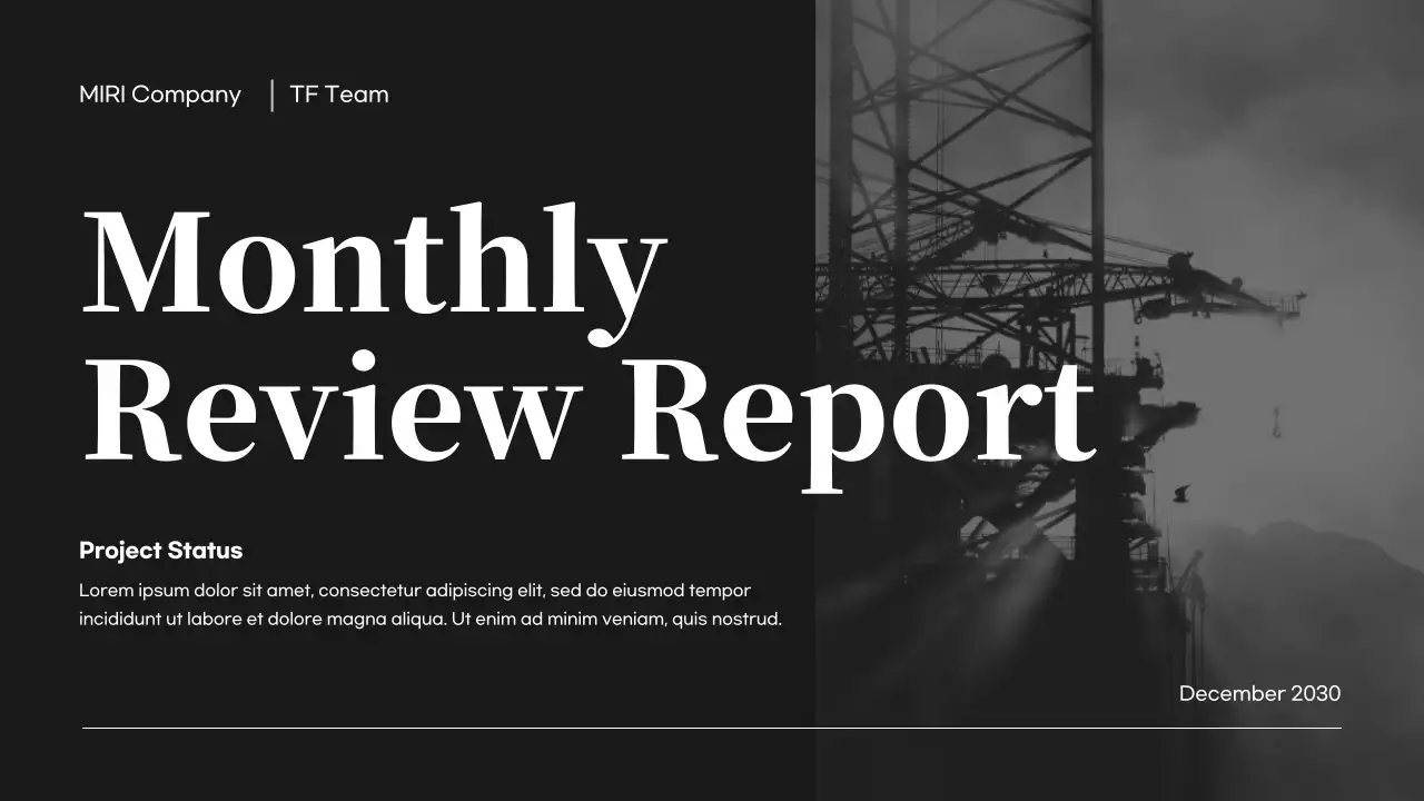 Black Modern Business Report Presentation