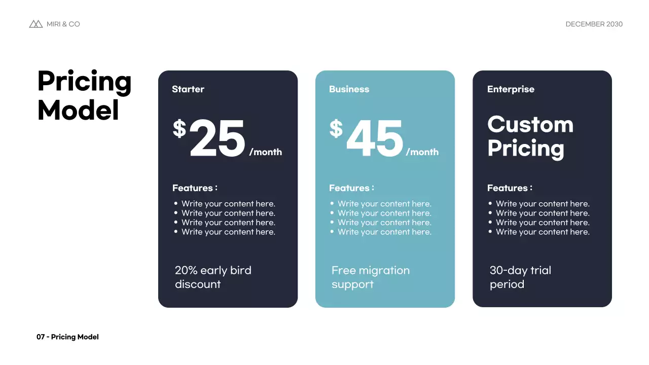 Apresentação do Plano de Negócios Profissional Azul