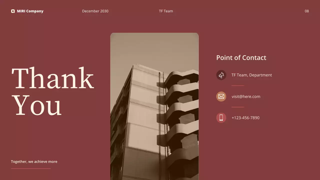 Maroon Professional Business Report Presentation