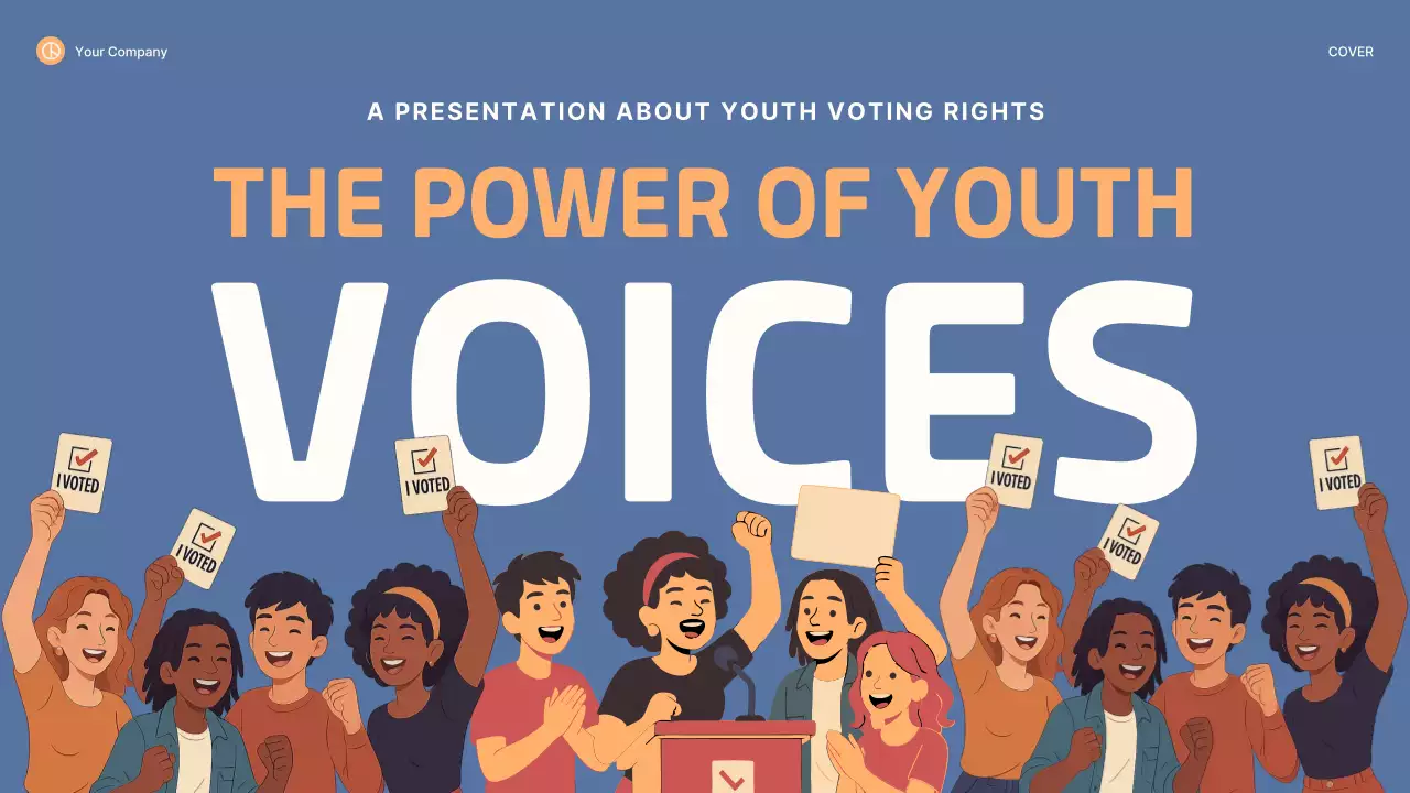 Blue Illustrative Youth Activism Lecture Presentation