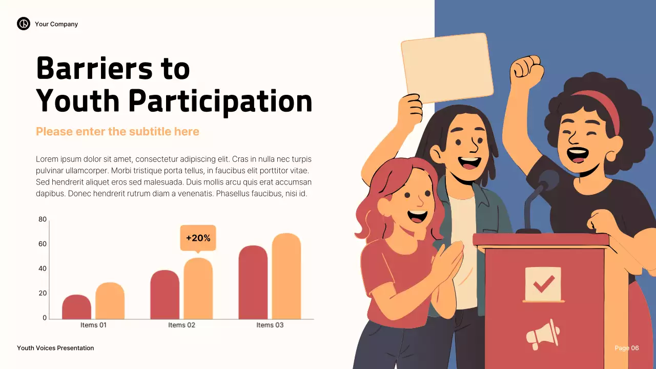 Blue Illustrative Youth Activism Lecture Presentation