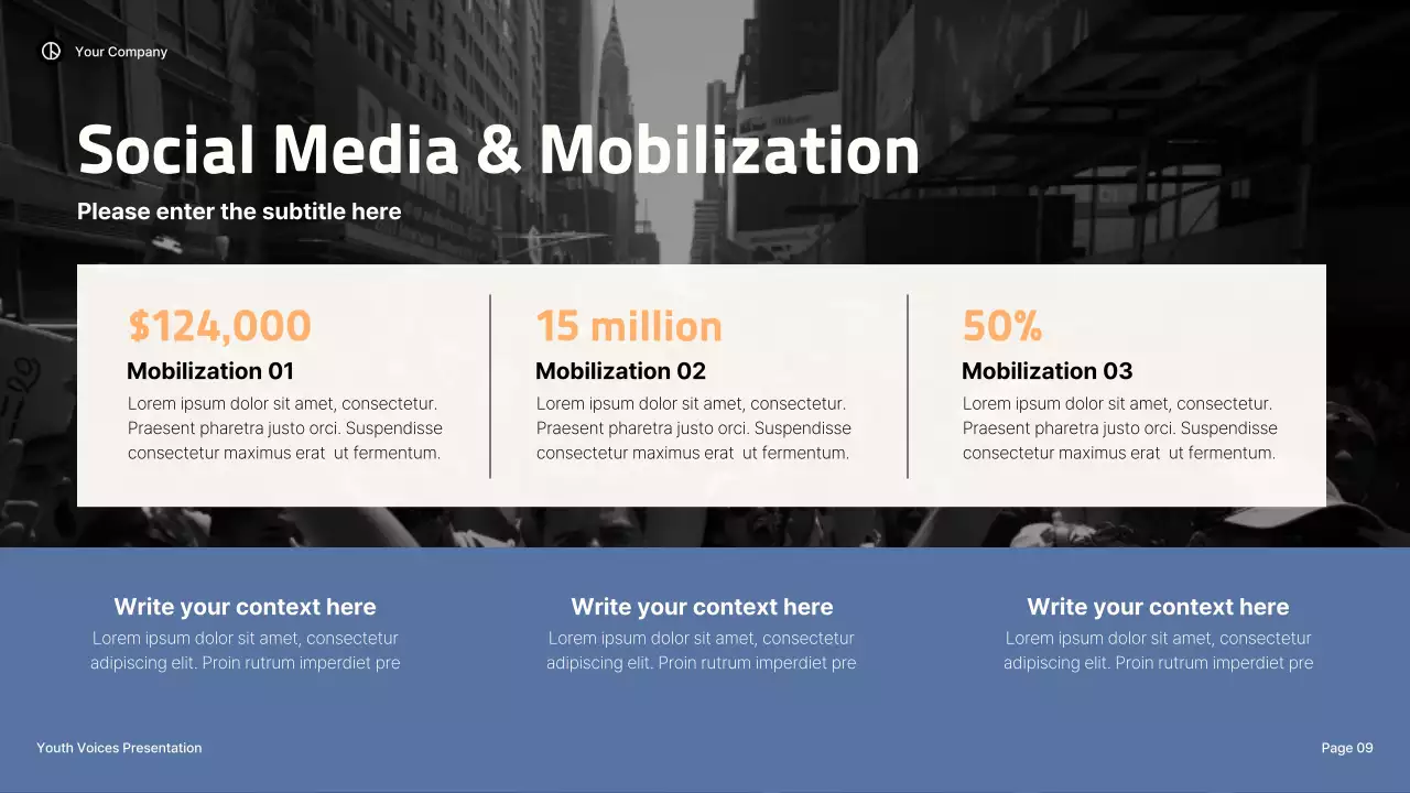 Blue Illustrative Youth Activism Lecture Presentation