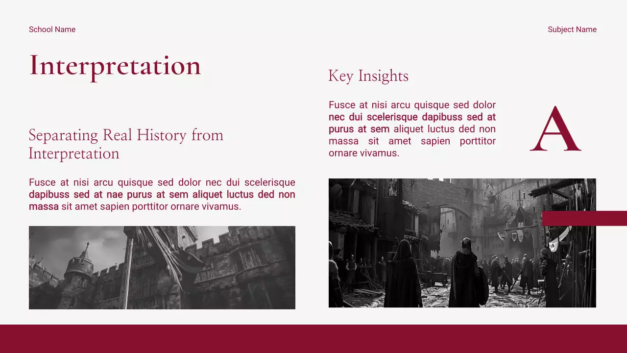 Modern and Clean Red Historical Event Presentation