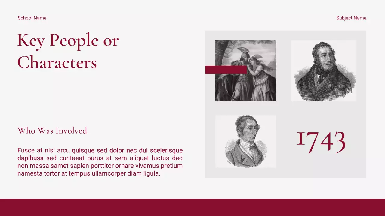 Modern and Clean Red Historical Event Presentation