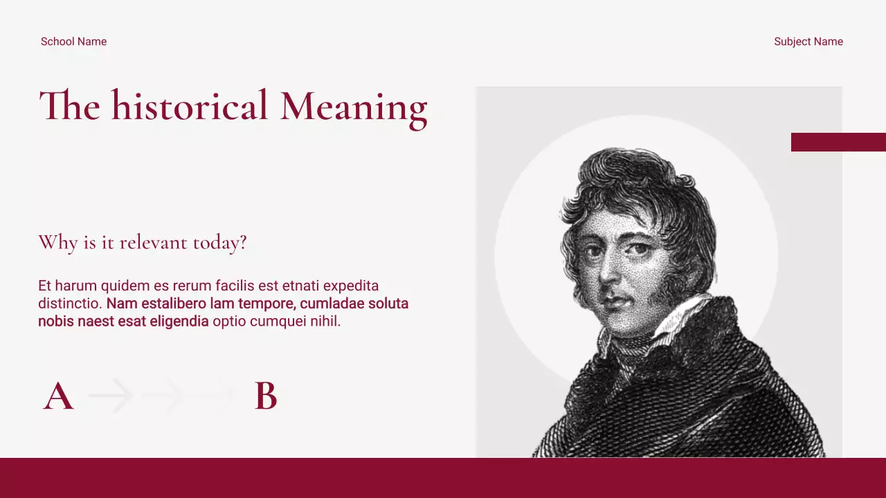 Modern and Clean Red Historical Event Presentation