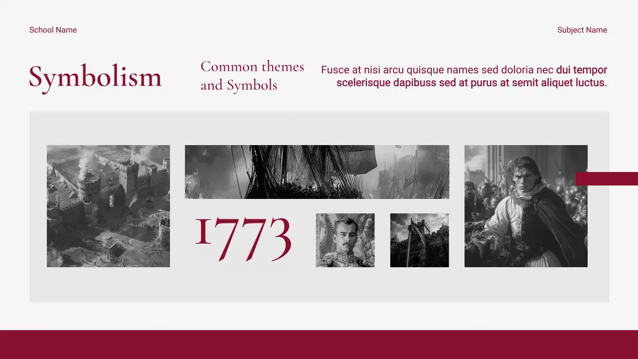 Modern and Clean Red Historical Event Presentation