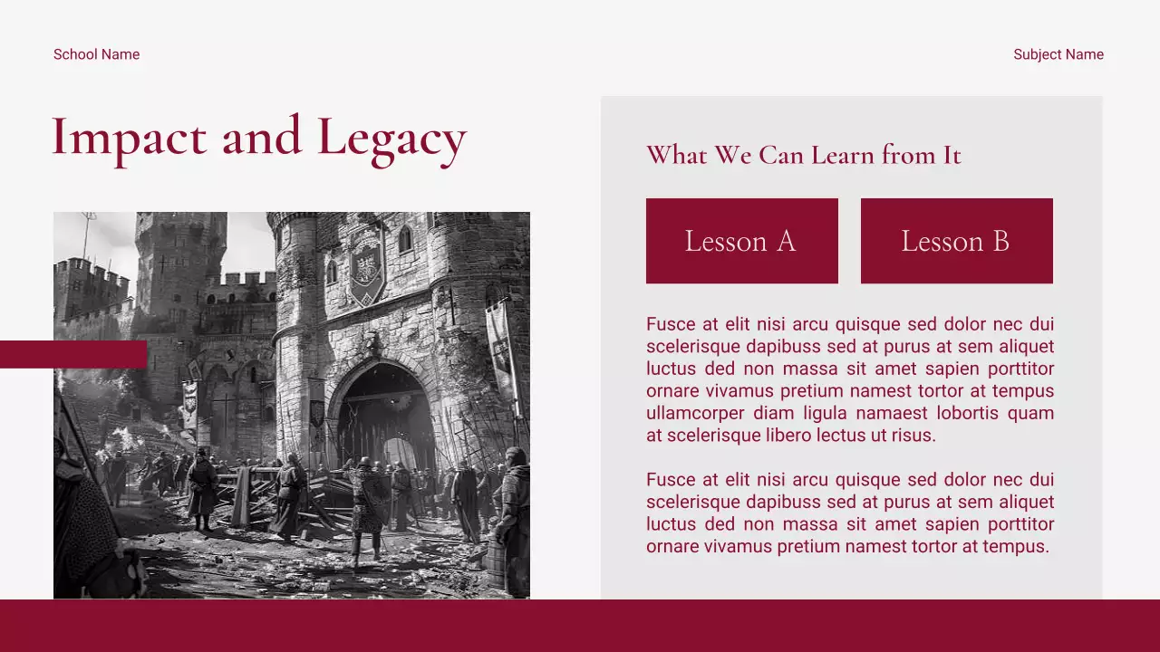 Modern and Clean Red Historical Event Presentation