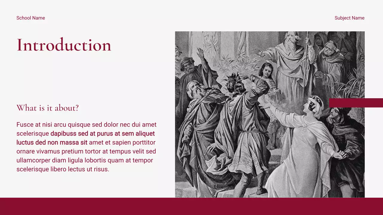 Modern and Clean Red Historical Event Presentation