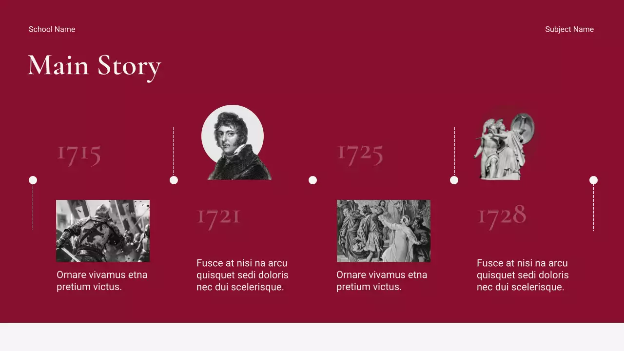 Modern and Clean Red Historical Event Presentation