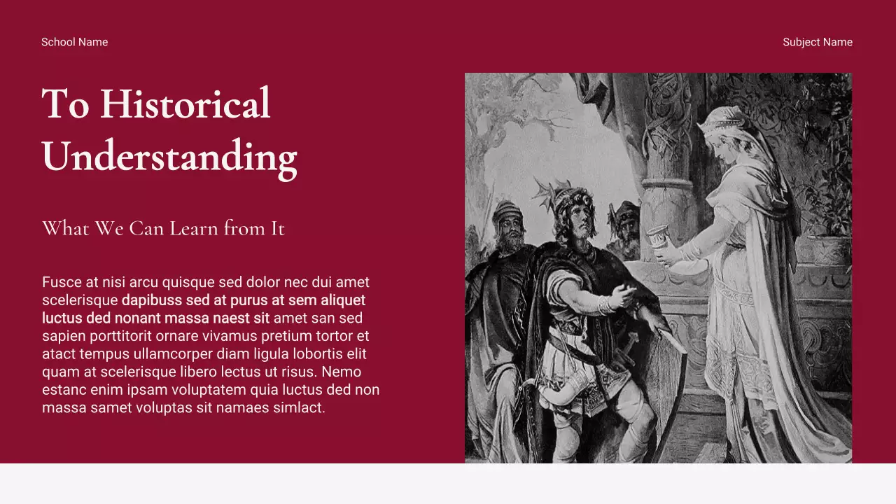 Modern and Clean Red Historical Event Presentation