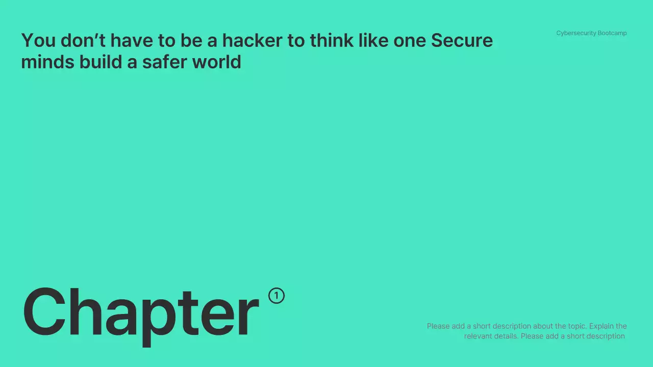 Teal Modern Cyber Safety Security Lecture Presentation