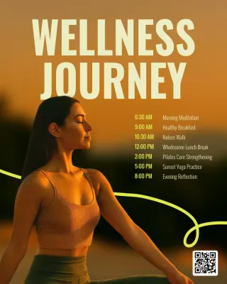 Orange Modern Wellness Schedule Instagram Post