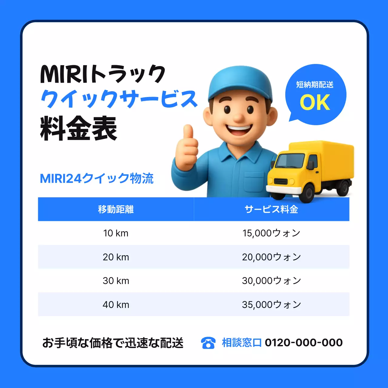 青 シンプル 配送 サービス 料金表