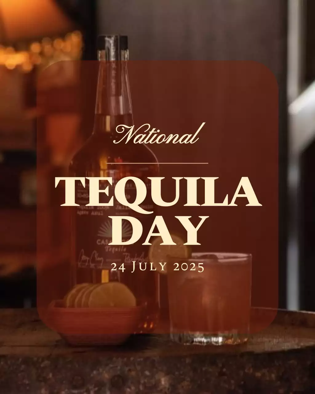 브라운 색상의 빈티지 내셔널 테킬라 데이