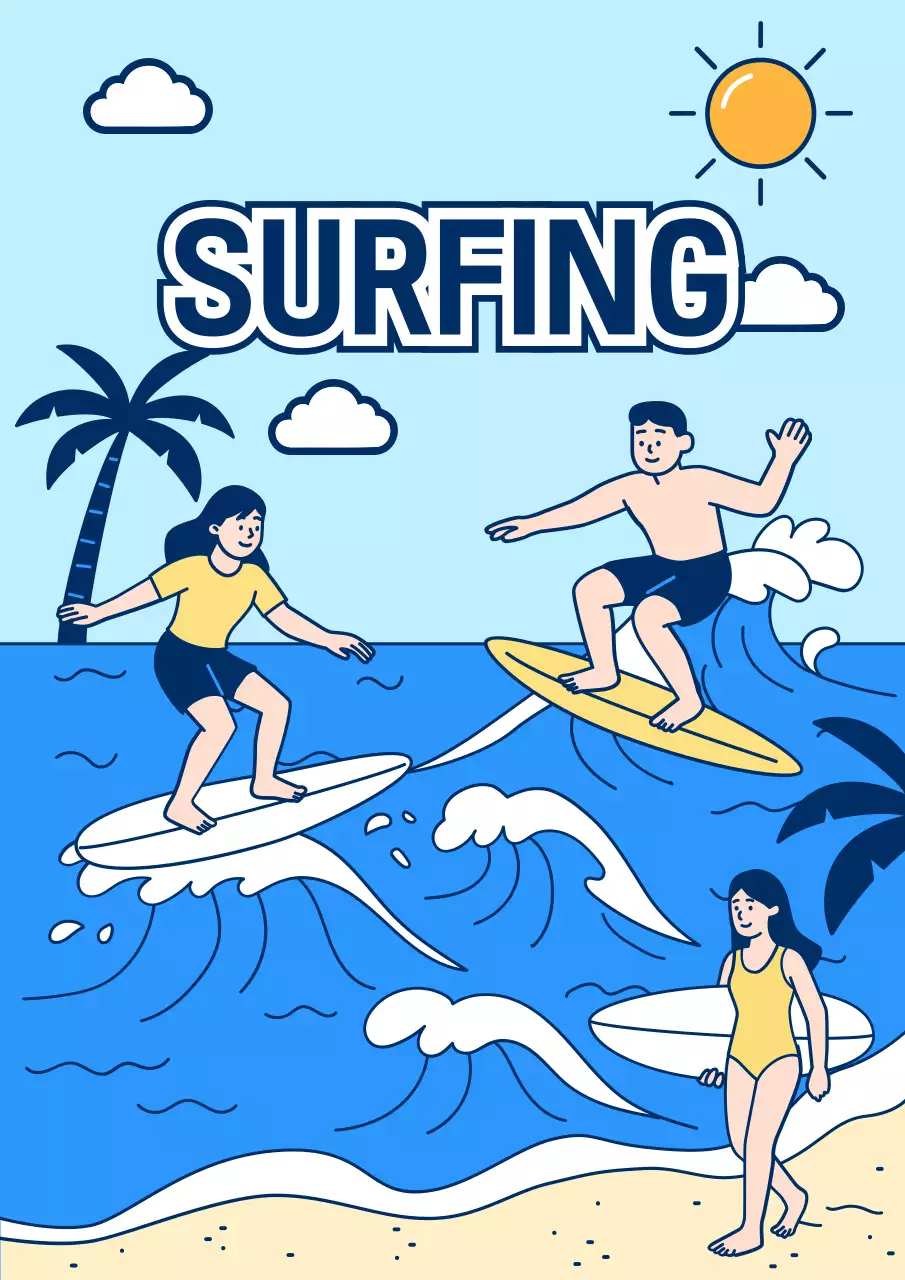 하늘색 팝 서핑 홍보